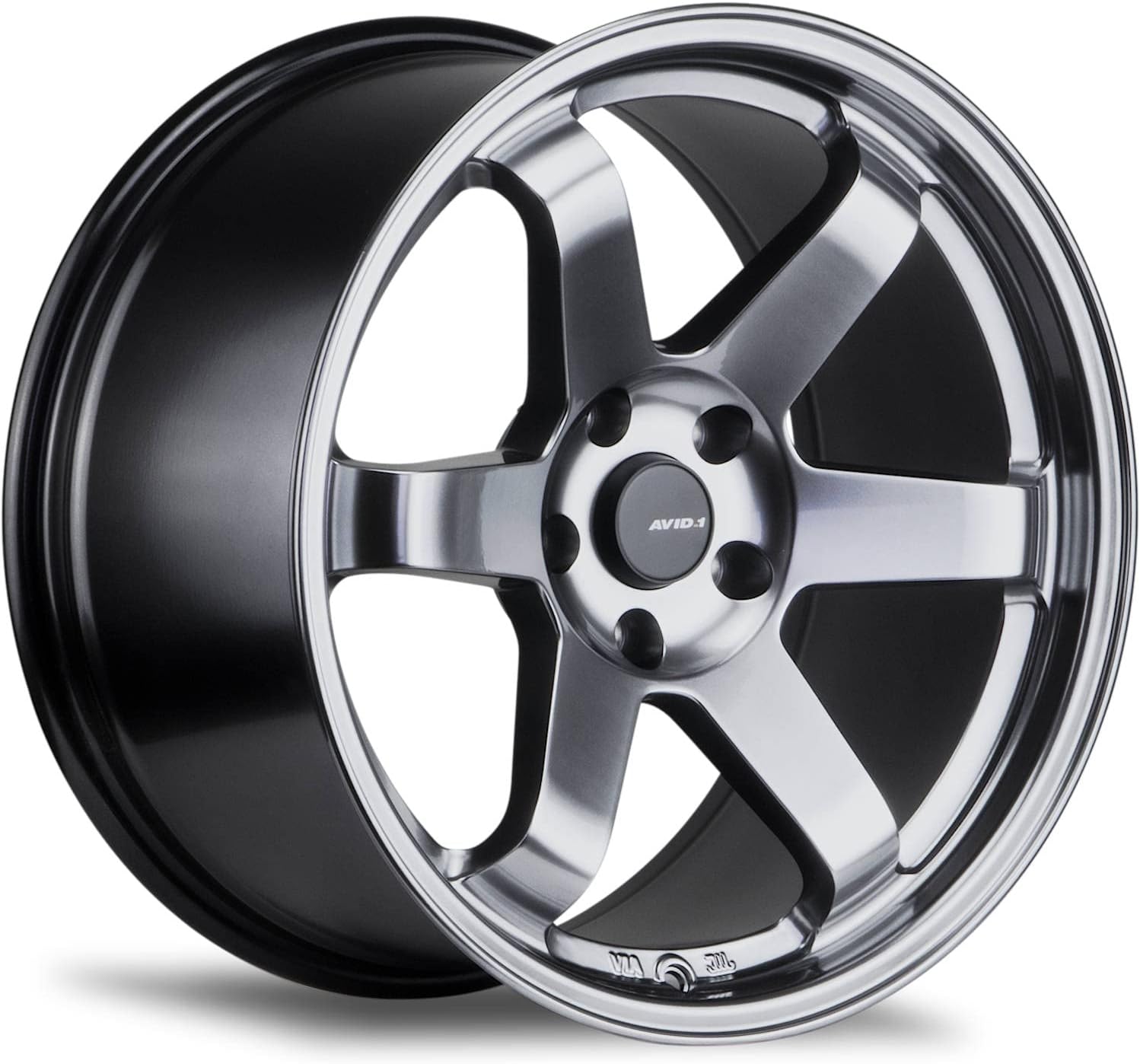 AVID.1 AV-06 Hyper Black 18x8.5 Custom Wheel – Fits 5x114 Bolt Pattern with +35 Offset – Lightweight Performance Alloy Wheel – Aggressive Street Style & Track-Ready Car Accessories