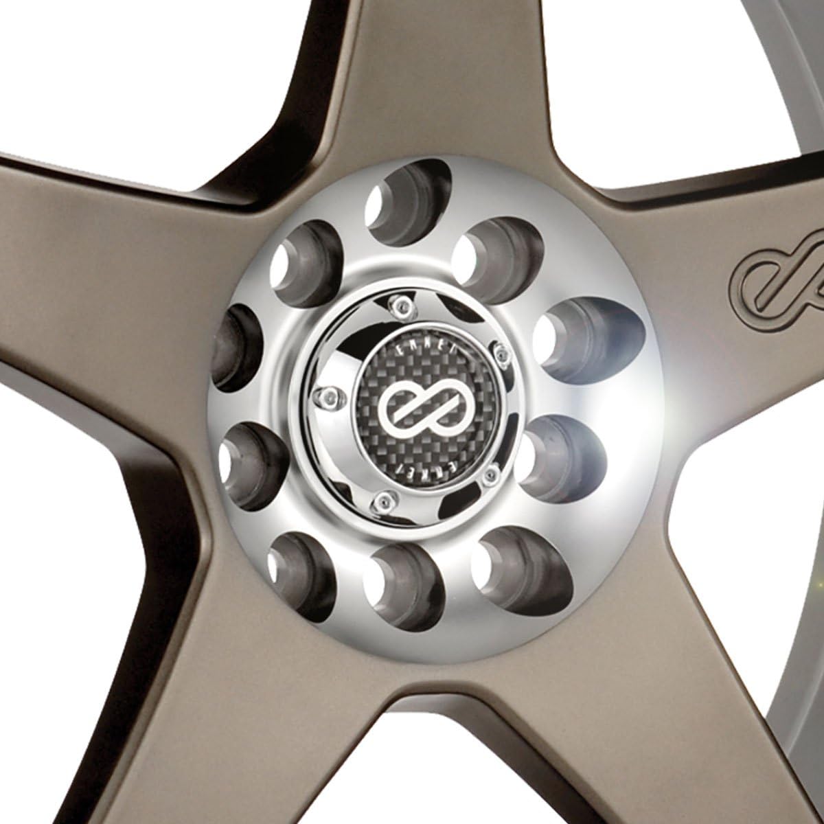 17x7 Enkei EV5 (Matte Bronze w/ Machined Lip) Wheels/Rims 5x100/114.3 (446-770-0245ZP)