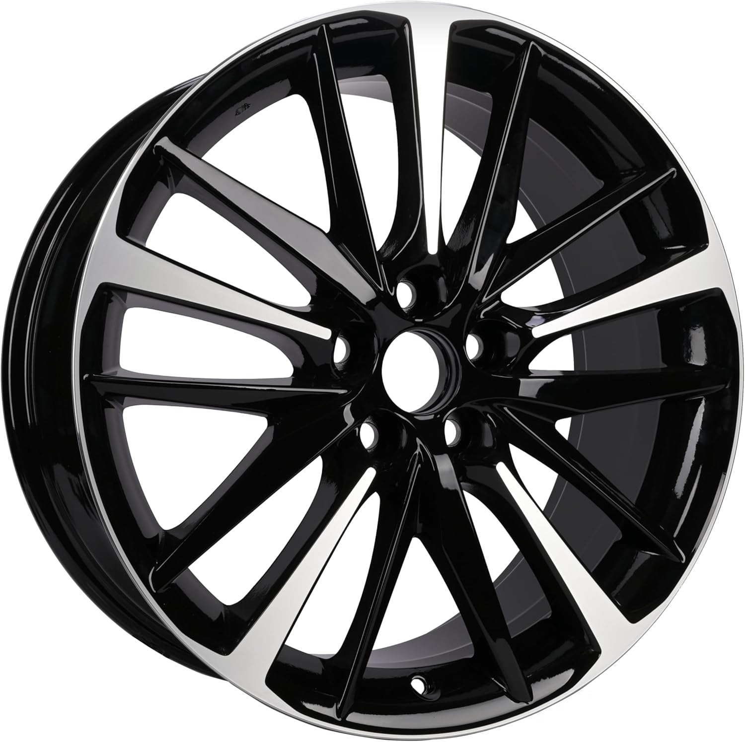 Replacement 19 Inch Wheel For Toyota Camry XSE XLE LE SE OEM Style Aluminum Alloy Rim for 2018 2019 2020 | 19x8" | Black w/Silver Machine Face - Factory Replacement Rim for 4261106E20 (42611-06E20)