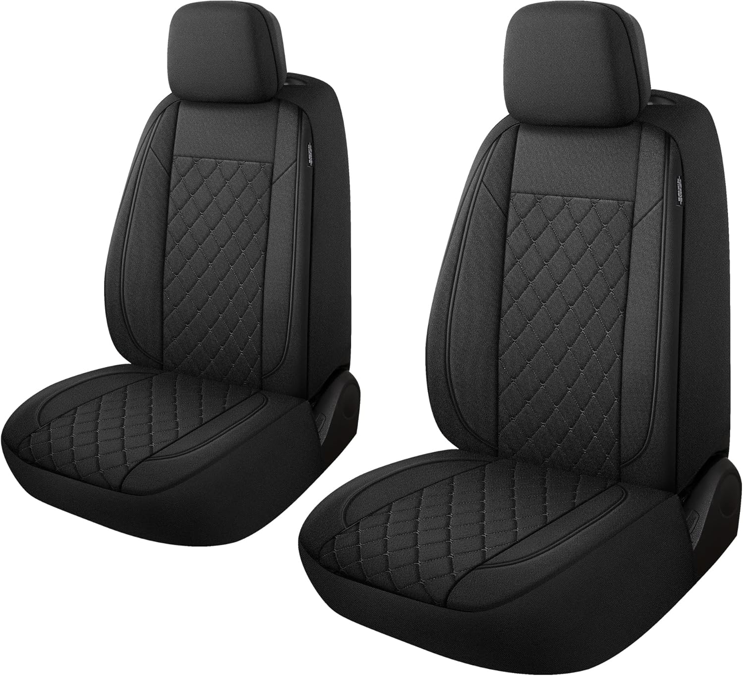 YGL Breathble Car Seat Covers Full Set,Washable Seat Covers for Cars,Premium Cloth Car Seat Protectors,Interior Covers for Cars,Sedan Van Truck SUV(Black)