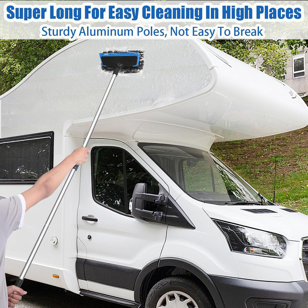 Wontolf 62'' Car Wash Brush with Long Handle, Scratch-Free Soft Bristles Sturdy Car Wash Mop Kit, Complete Car Cleaning Brush Kit Wash Mitt Towel Windshield Squeegee Wheel Tire Brush for Car Truck RV