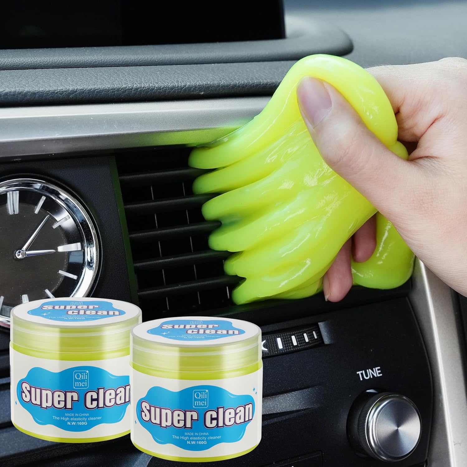 JUSTTOP Car Cleaning Gel Detailing Putty,Automotive Interior Cleaning Slime,Car Vent Cleaning Kit for Car and Keyboard,Putty Cleaning Car Accessories Blue
