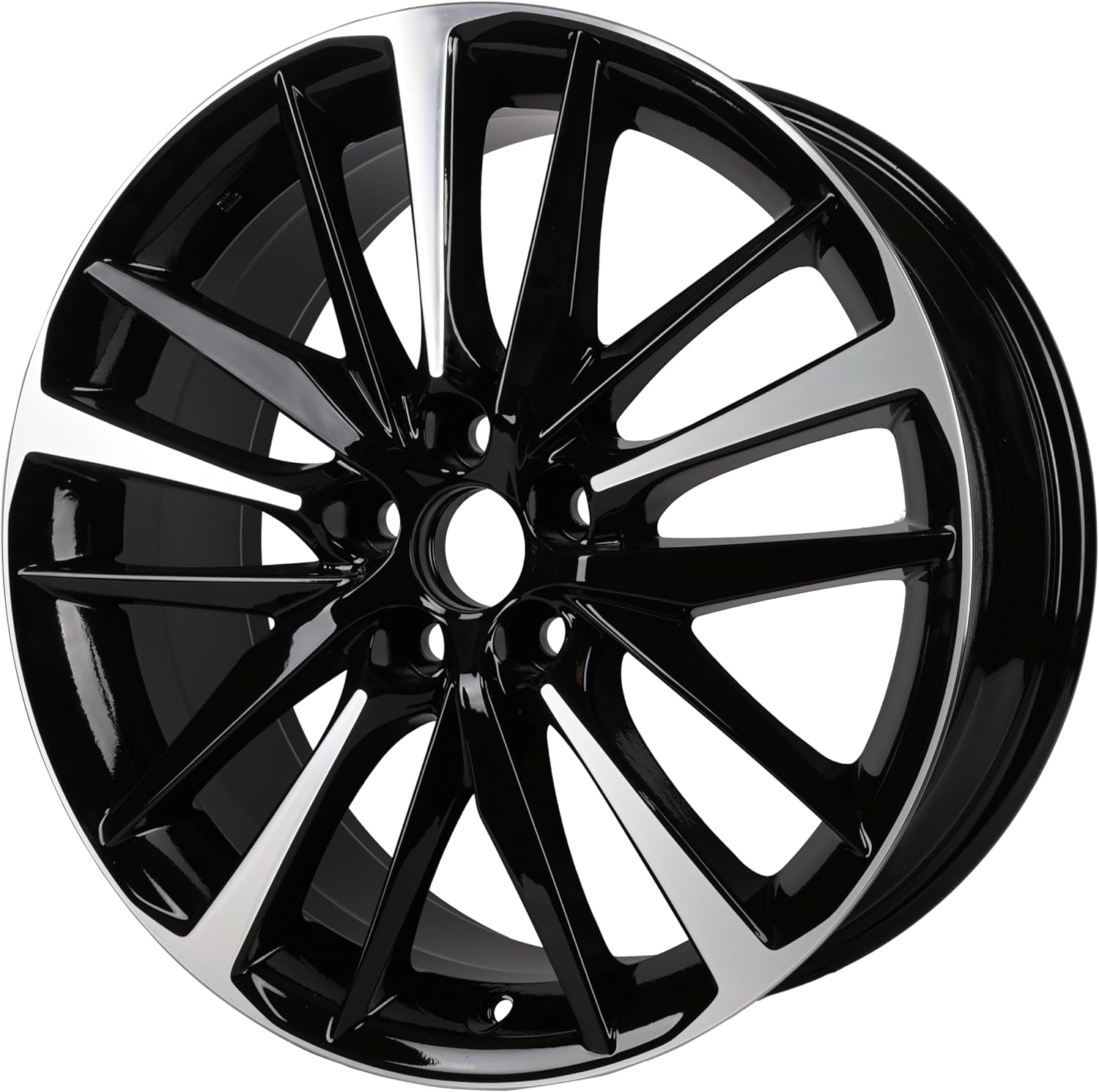 Replacement 19 Inch Wheel For Toyota Camry XSE XLE LE SE OEM Style Aluminum Alloy Rim for 2018 2019 2020 | 19x8" | Black w/Silver Machine Face - Factory Replacement Rim for 4261106E20 (42611-06E20)