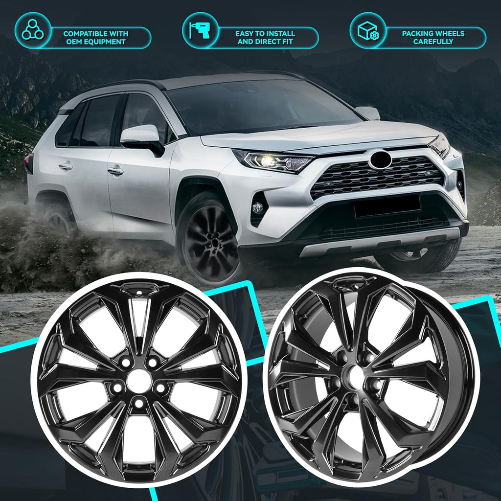 New 18x7" 18 Inch Premium Aluminum Alloy Wheel Rim Fits for Toyota RAV4 2022 2023 2024, ALY75279U35N, Direct Fit Replacement Wheel Rim