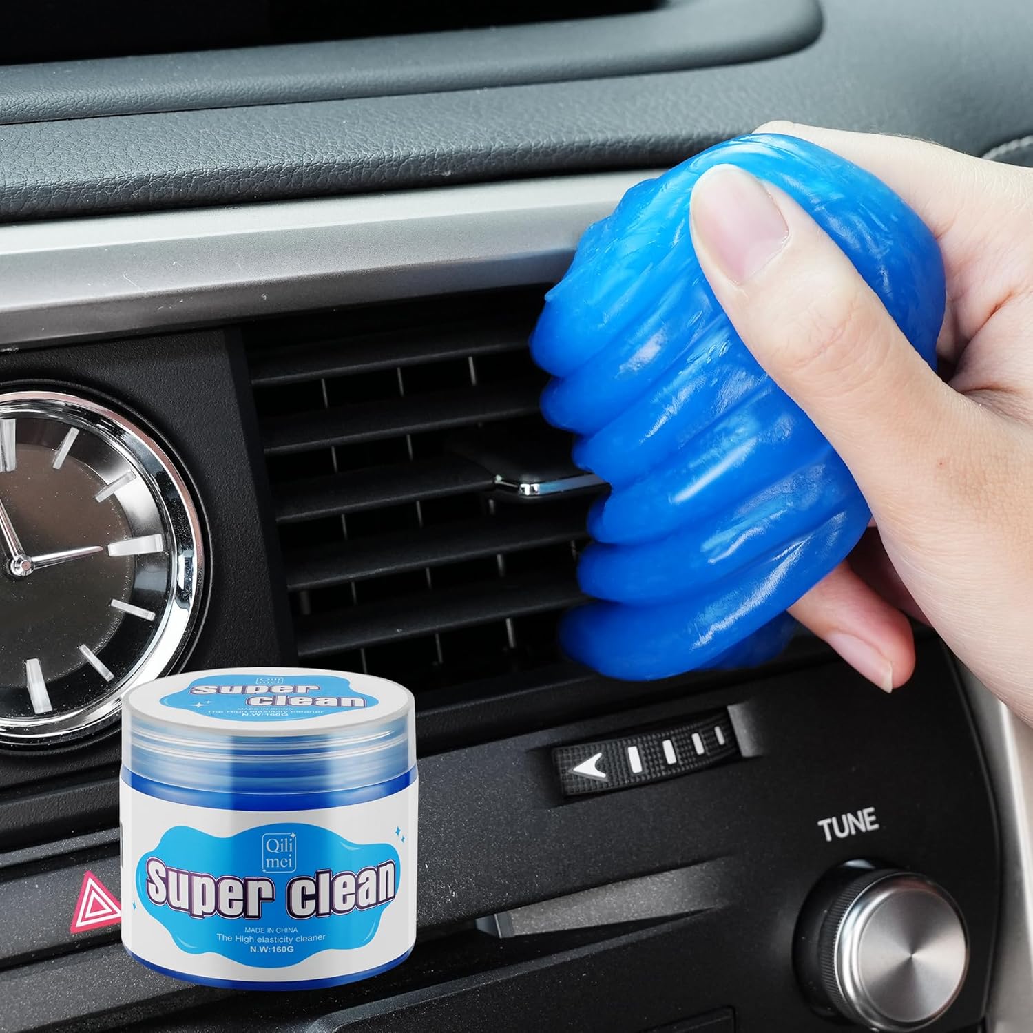 JUSTTOP Car Cleaning Gel Detailing Putty,Automotive Interior Cleaning Slime,Car Vent Cleaning Kit for Car and Keyboard,Putty Cleaning Car Accessories Blue