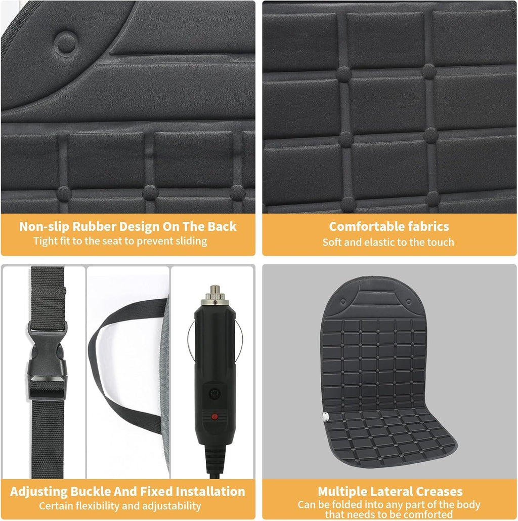 Universal Seat Cushion Cover for Full Back (Black)