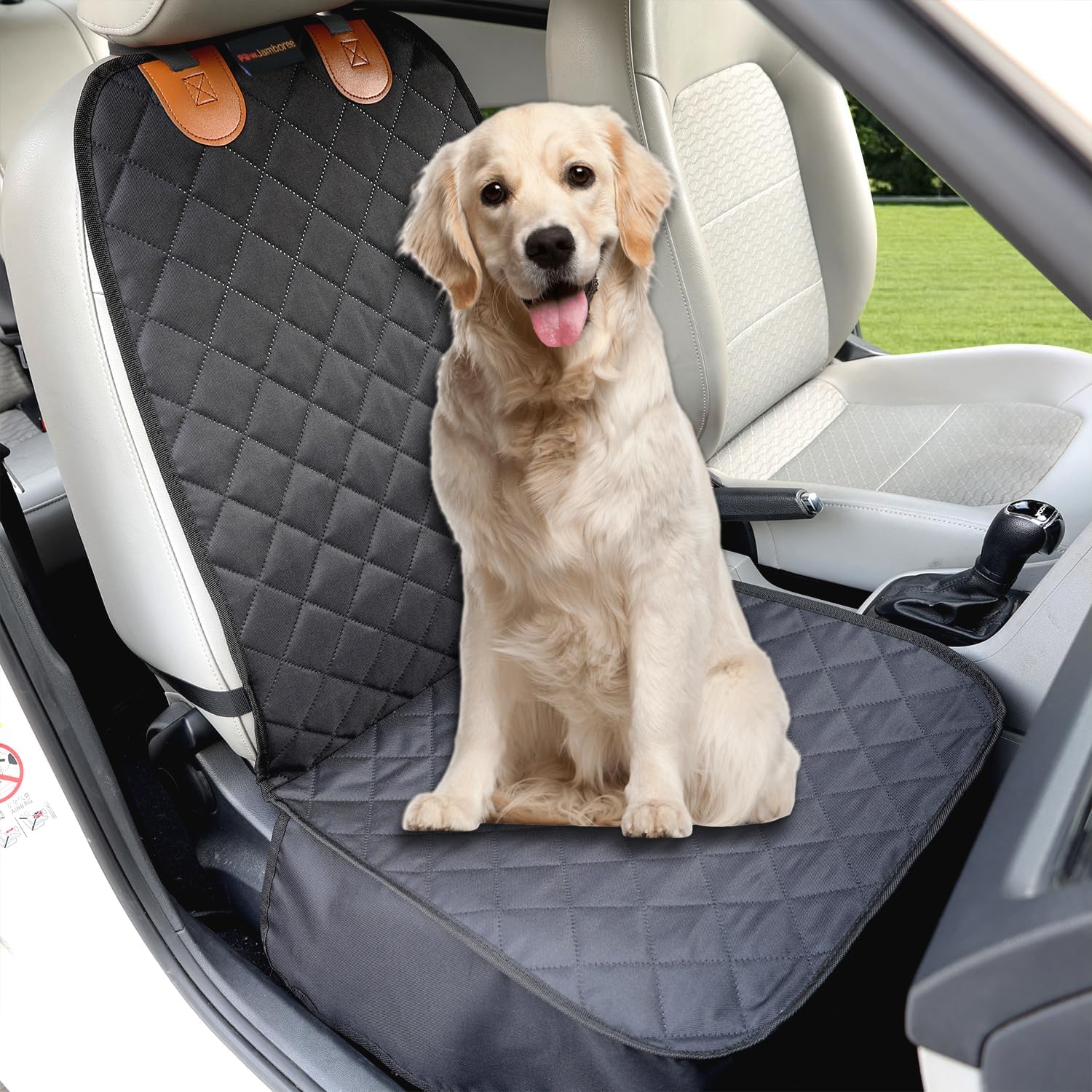 Paw Jamboree 2PCS Dog Car Front Seat Covers Scratch-Proof Pet Car Seat Cover Non-Slip Car Seat Protector for Dogs Bucket Seat Cover for Trucks, Cars & SUVs