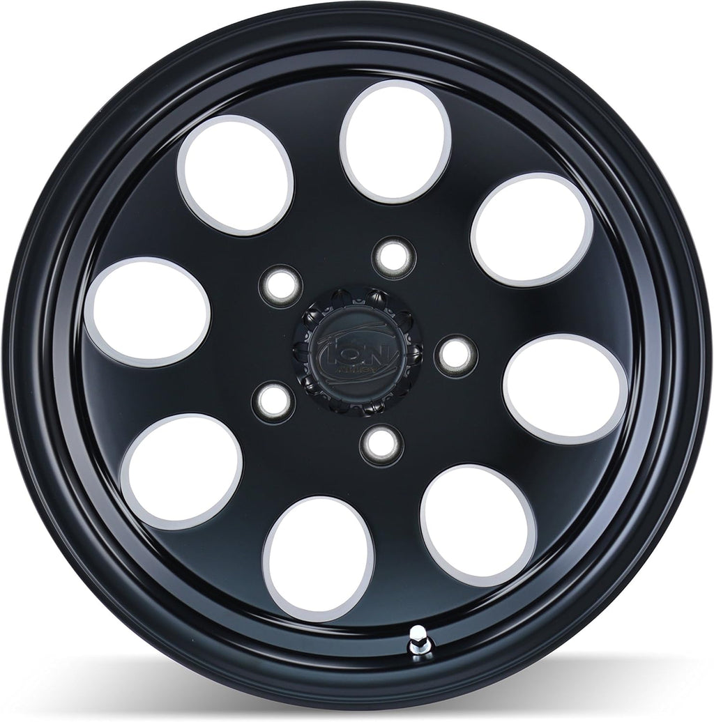 171 16x8, Bolt Pattern: 8x6.5/, Offset: -5, MATTE BLACK, set of 1