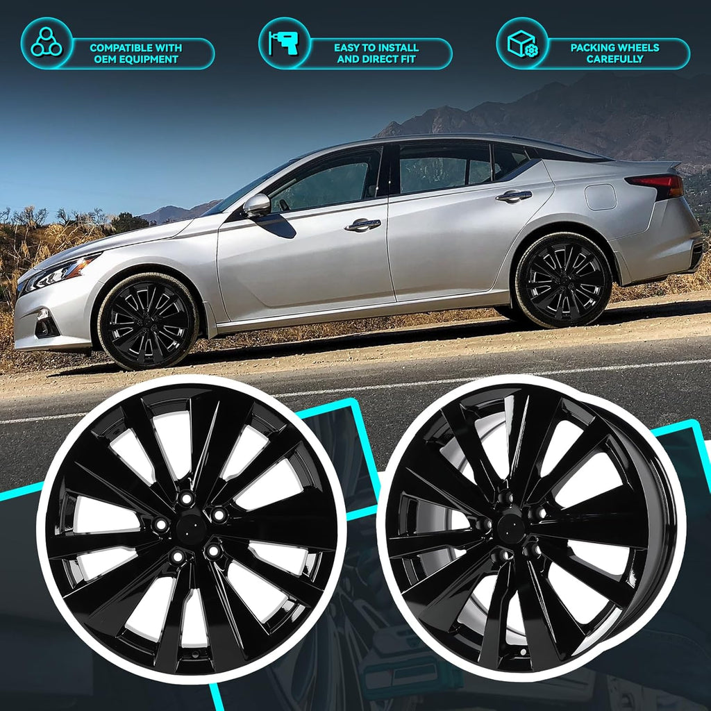 New 19 Inch 19x8 Inch Premium Aluminum Alloy Wheel Rim Fits For 2019 2020 2021 2022 Nissan Altima SR, ALY62785U46N, Direct Fit Rims and OE Stock