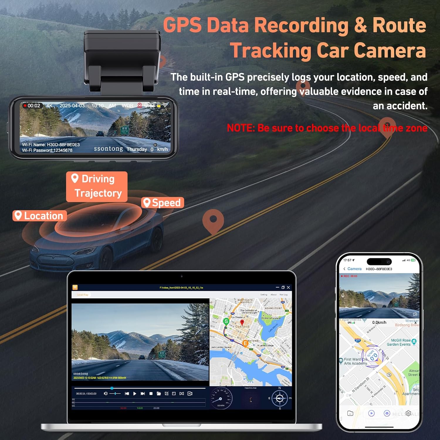 Car Camera - Dash Cam Front and Rear, 4K Dash Camera for Cars Built-in 5.8G WiFi GPS ADAS Dashcam,3.2" IPS Screen Dash Cam with Free 32GB Card,G-Sensor,Loop Recording,WDR,Night Vision Dashboard Camera