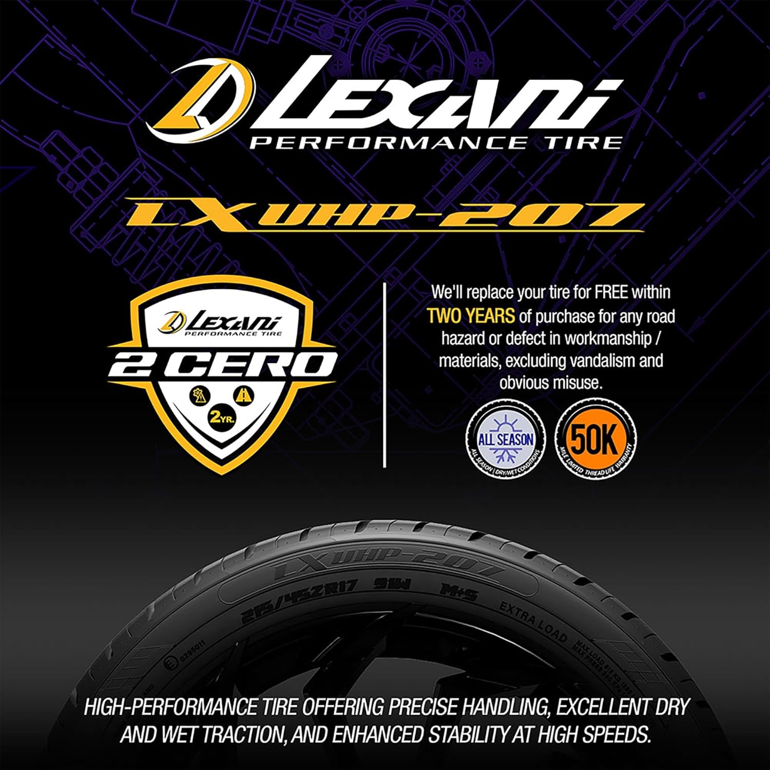 Lexani LXUHP-207 245/45ZR18 100W XL All Season Performance Tire