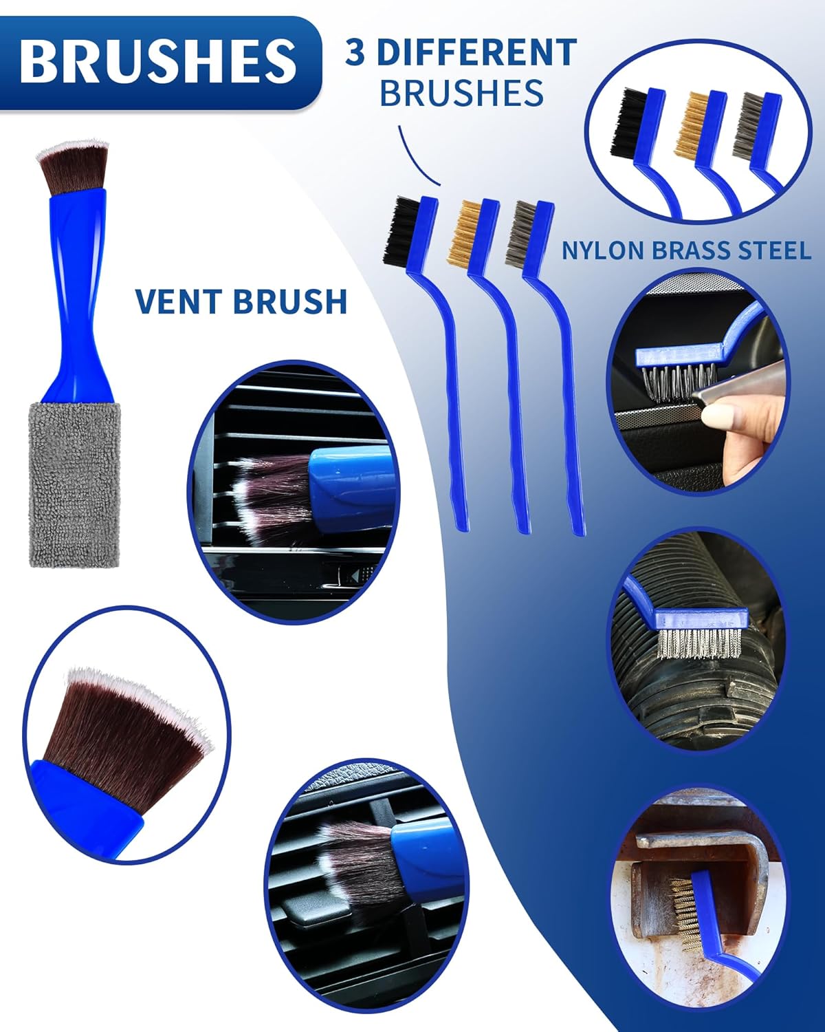 Car Cleaning Kit：40 Pcs Interior Windshield and Window Cleaner Detailing Set；Wheel & Tire Brush；Car Wash Mitt；Cleaning Bucket；Total Care Supplies；Towels；Automotive Tools