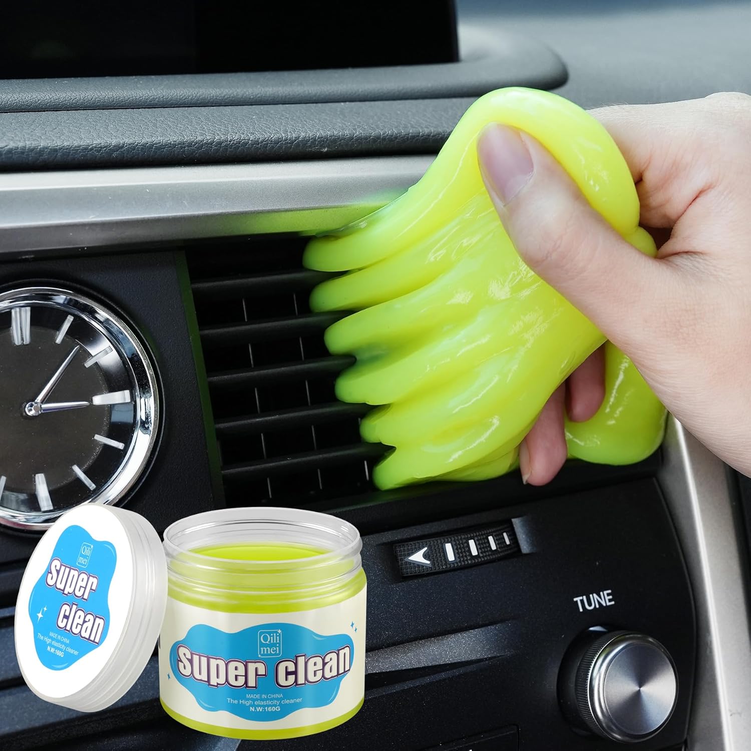 JUSTTOP Car Cleaning Gel Detailing Putty,Automotive Interior Cleaning Slime,Car Vent Cleaning Kit for Car and Keyboard,Putty Cleaning Car Accessories Blue
