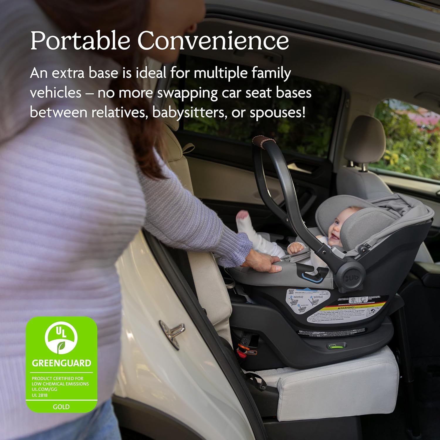 UPPAbaby Extra Aria Car Seat Base/Compatible with Aria Infant Car Seats/SmartSecure Installation with Load Leg