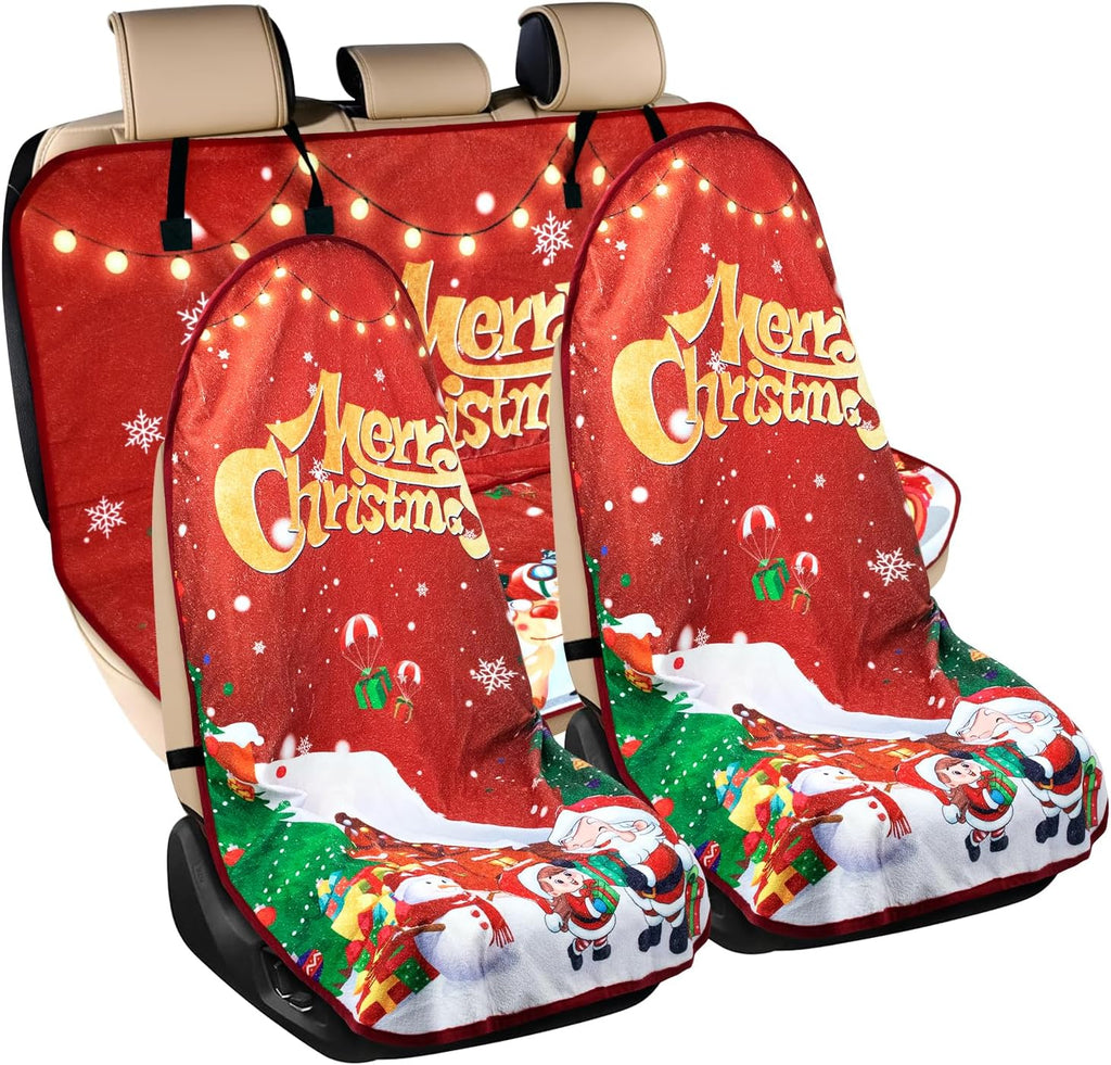 Waterproof Sweating Car Seat Cover for Post Gym Workout, Running, Swimming, Beach and Hiking, Universal Fit Non-Slip Bucket Seat Protector for Cars SUV Trucks, Machine Washable (2pcs Black)