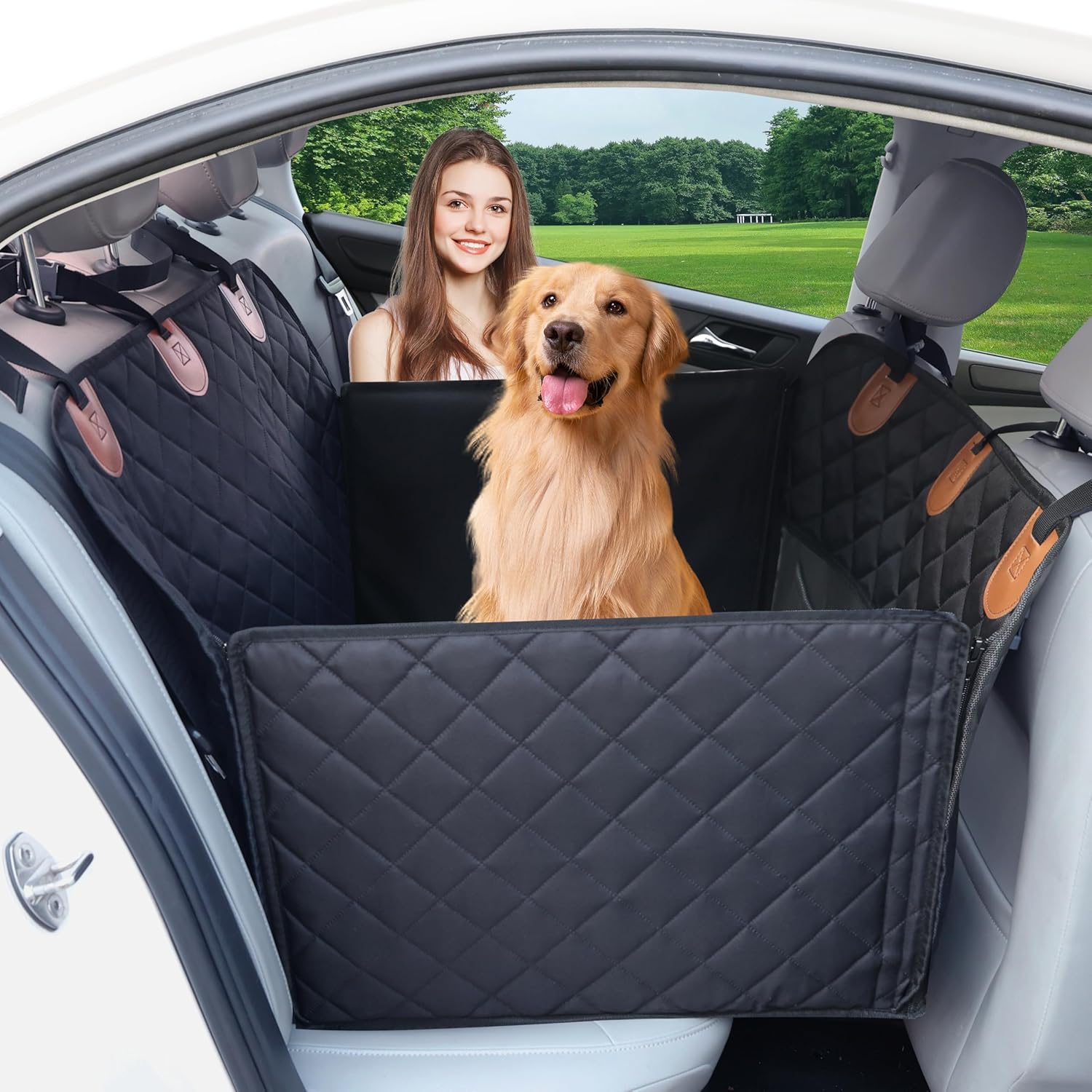Paw Jamboree 2PCS Dog Car Front Seat Covers Scratch-Proof Pet Car Seat Cover Non-Slip Car Seat Protector for Dogs Bucket Seat Cover for Trucks, Cars & SUVs