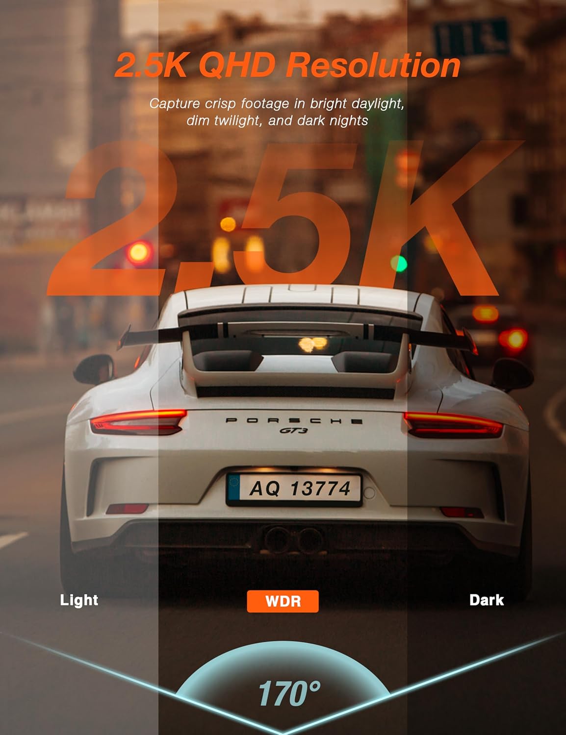 iZEEKER 2.5K Dash Cam WiFi Dash Camera for Cars, Mini Car Camera 1440P Front Dashcams with App, Free 32GB Card, Night Vision, WDR, G-Sensor, Loop Recording, 24H Parking Mode Supports