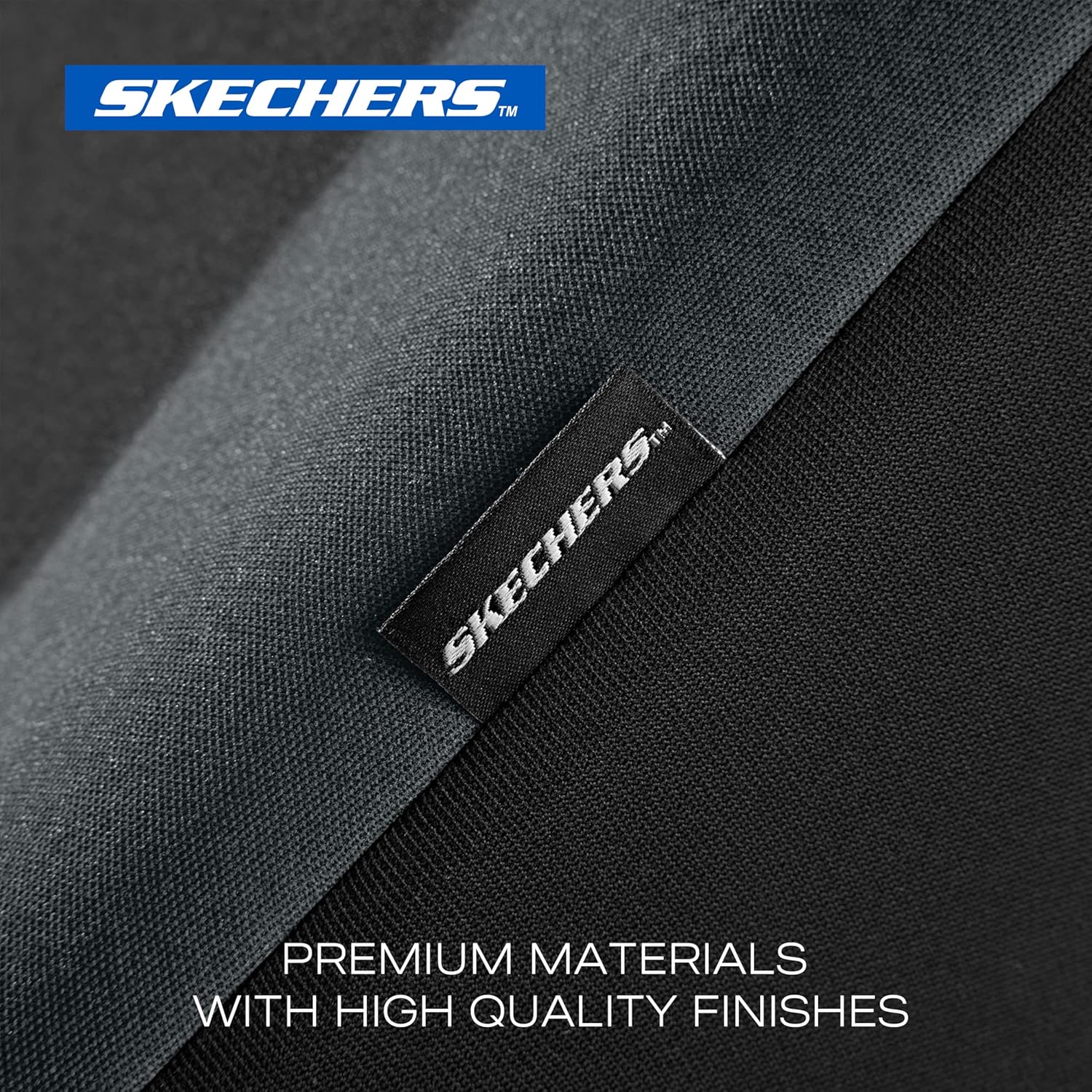Skechers Seat Covers, Premium Breathable Polyester Car Seat Covers, Car Seat Covers Front Seats Airbag Compatible, Automotive Comfort for Most Cars, Vans, Trucks, SUVs (Two Front, Grey)