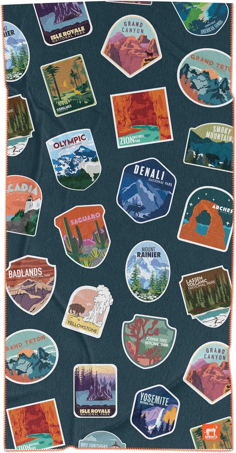 Sprints Athletic Running Towel, Full-Sized, Car Seat Cover - Performance Microfiber… (Out N Back)