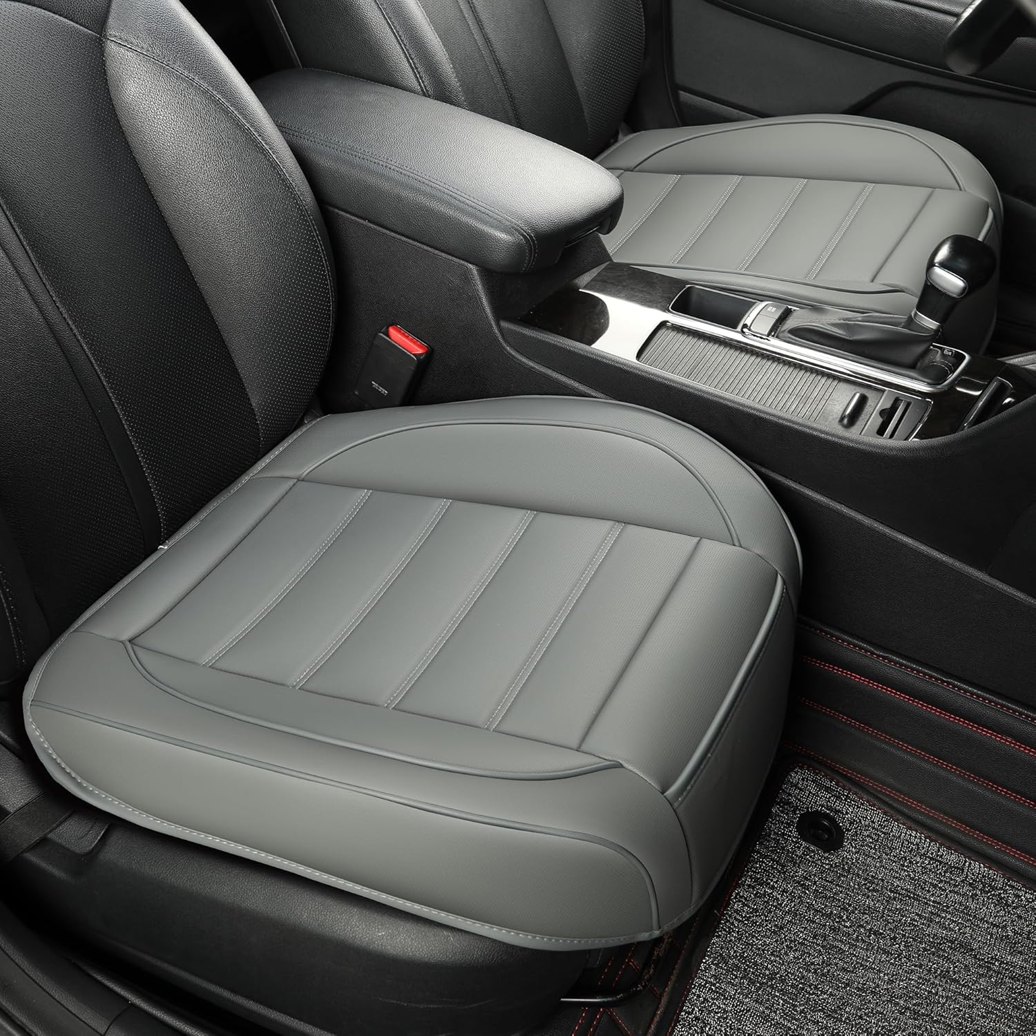 2 Pack Leather Front Car Seat Covers,Bottom Seat Covers for Cars,Driver Car Seat Cover,Luxury Seat Protectors,Waterproof,Full Wrap,for Most Vehicles,Sedan,Truck,SUV(Black)